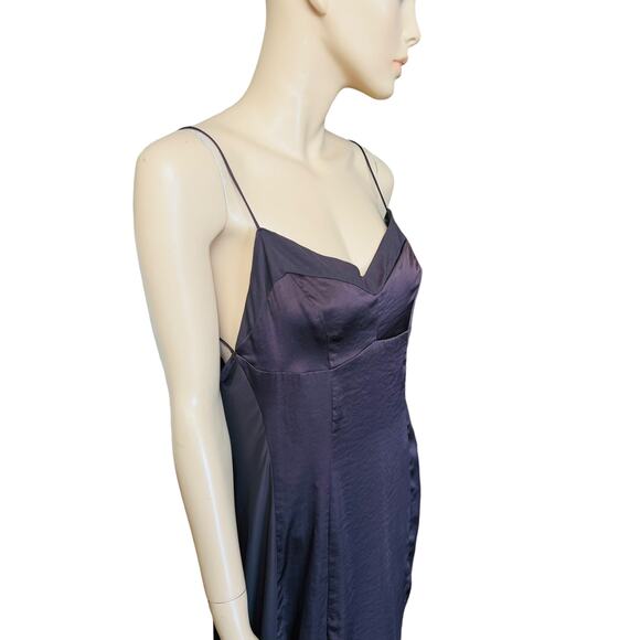 Free People Intimately City Cool Satin Slipdress Size Large Sweetheart Neckline - Picture 5 of 16